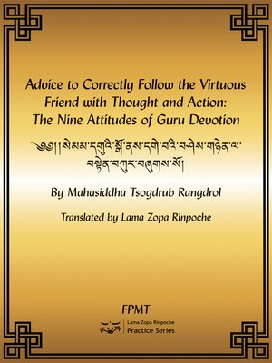 cover image of Advice to Correctly Follow the Virtuous Friend with Thought and Action